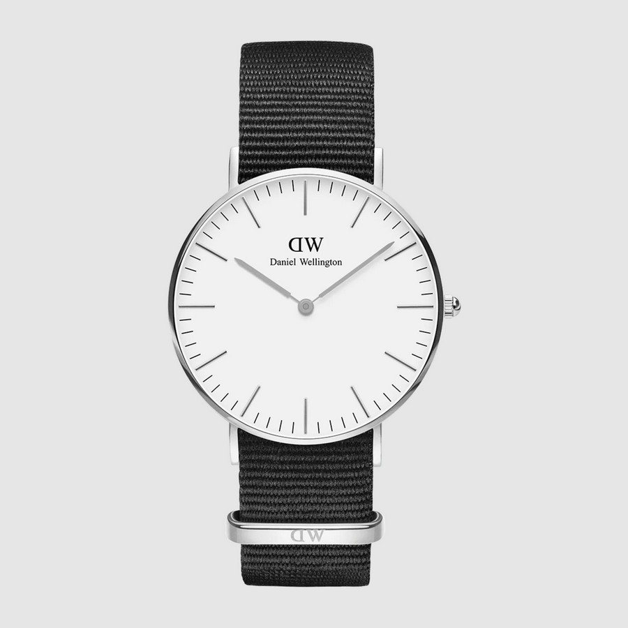 Đồng Hồ Dw Daniel Wallington Classic Cornwall Nam Trắng Đen